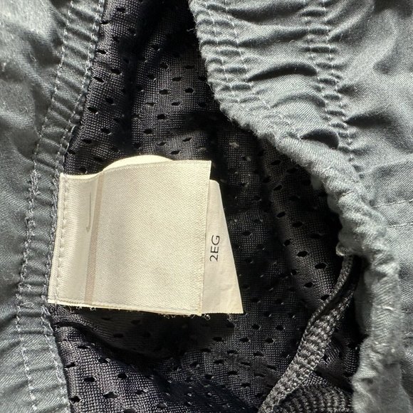 Vintage Nike Embroidered Swim Trunks Mesh Lined 90s Grey Tag Drawstring 2XL - Picture 7 of 7